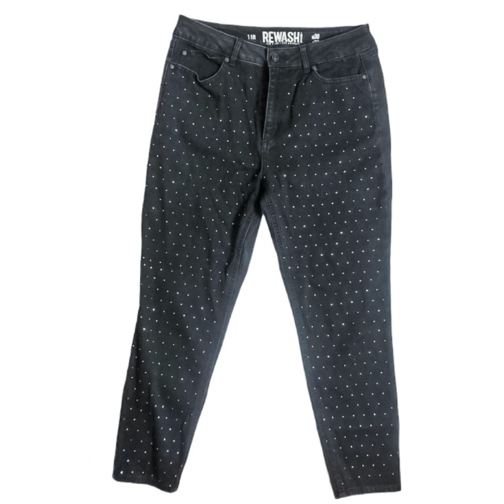 REWASH BLACK SPARKLED JEANS 11